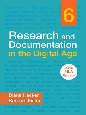 cover image of Research and Documentation in the Digital Age with 2016 MLA Update